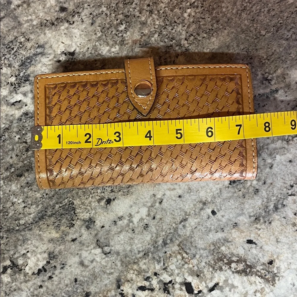Western Tan and Black Woven Wallet